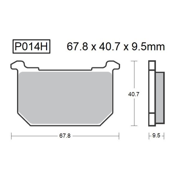 PASTILLAS DE FRENO BAIKOR P014H SINTERIZADAS "HH"