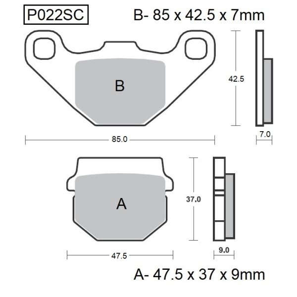 PASTILLAS DE FRENO BAIKOR P022SC KEVLAR SCOOTER