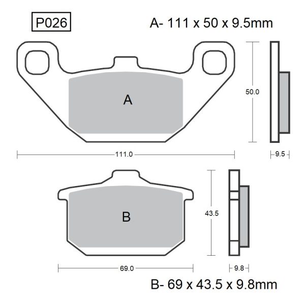 PASTILLAS DE FRENO BAIKOR P026 KEVLAR