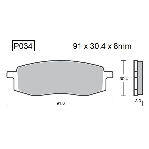 PASTILLAS DE FRENO BAIKOR P034 KEVLAR