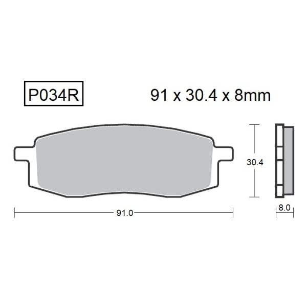 PASTILLAS DE FRENO BAIKOR P034R SINTERIZADAS OFF-ROAD Y QUADS