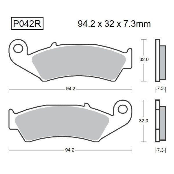 PASTILLAS DE FRENO BAIKOR P042R SINTERIZADAS OFF-ROAD Y QUADS