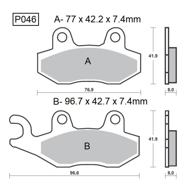 PASTILLAS DE FRENO BAIKOR P046 KEVLAR