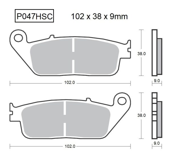 PASTILLAS DE FRENO BAIKOR P047HSC SINTERIZADAS SCOOTER