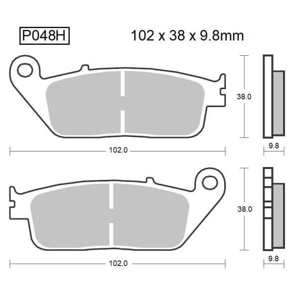 PASTILLAS DE FRENO BAIKOR P048H SINTERIZADAS "HH"