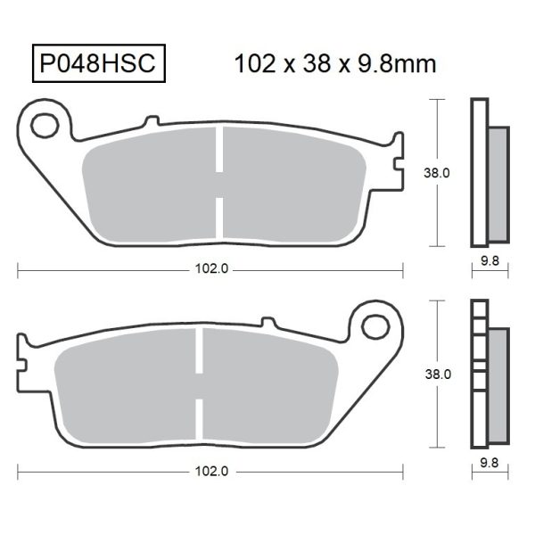 PASTILLAS DE FRENO BAIKOR P048HSC SINTERIZADAS SCOOTER