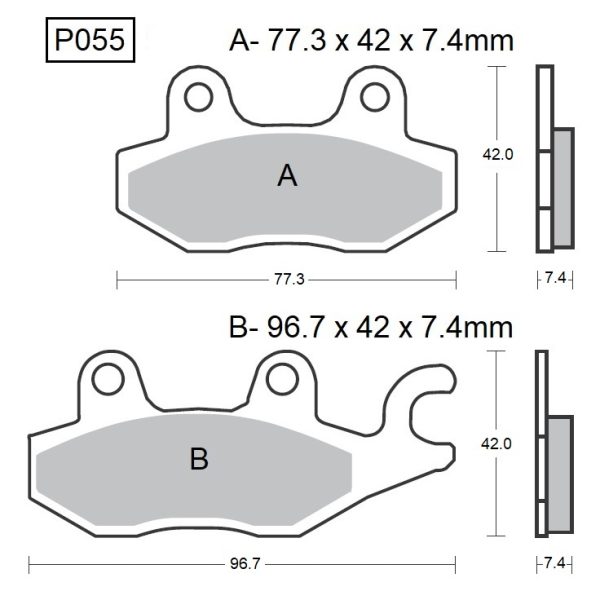 PASTILLAS DE FRENO BAIKOR P055 KEVLAR