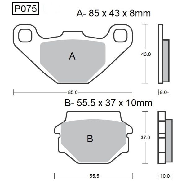 PASTILLAS DE FRENO BAIKOR P075 KEVLAR