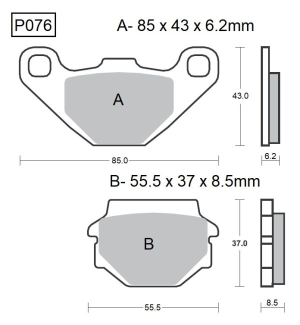 PASTILLAS DE FRENO BAIKOR P076 KEVLAR