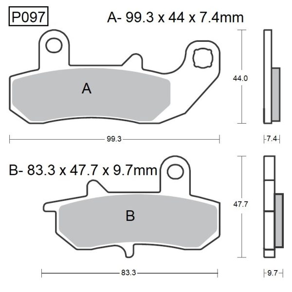 PASTILLAS DE FRENO BAIKOR P097 KEVLAR