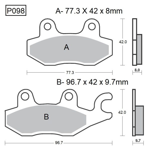 PASTILLAS DE FRENO BAIKOR P098 KEVLAR