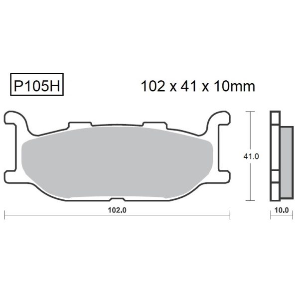 PASTILLAS DE FRENO BAIKOR P105H SINTERIZADAS "HH"
