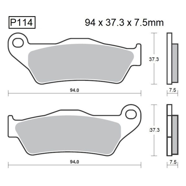 PASTILLAS DE FRENO BAIKOR P114 KEVLAR