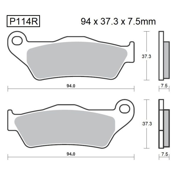 PASTILLAS DE FRENO BAIKOR P114R SINTERIZADAS OFF-ROAD Y QUADS