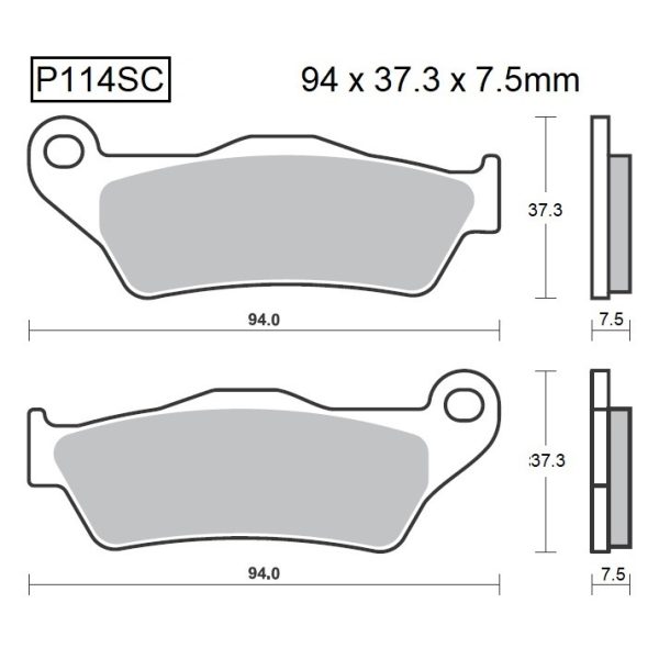 PASTILLAS DE FRENO BAIKOR P114SC KEVLAR SCOOTER