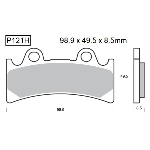 PASTILLAS DE FRENO BAIKOR P121H SINTERIZADAS "HH"