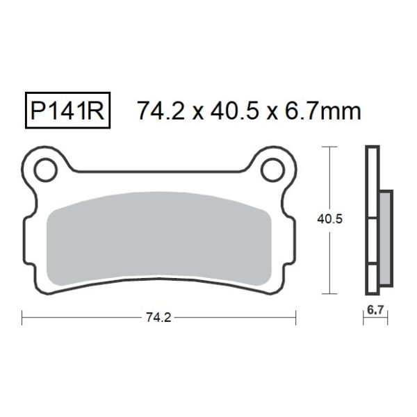 PASTILLAS DE FRENO BAIKOR P141R SINTERIZADAS OFF-ROAD Y QUADS