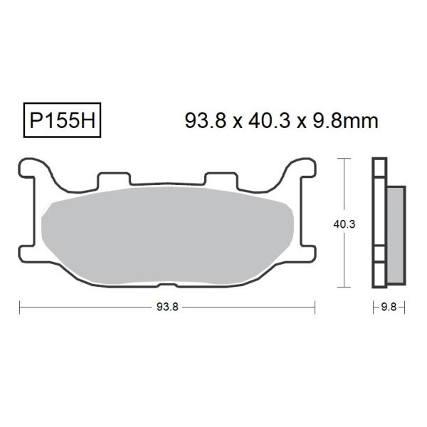 PASTILLAS DE FRENO BAIKOR P155H SINTERIZADAS "HH"