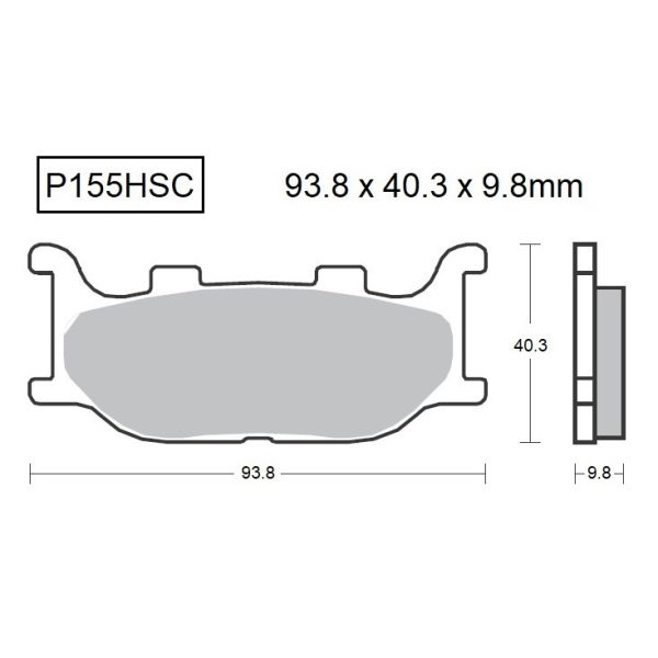 PASTILLAS DE FRENO BAIKOR P155HSC SINTERIZADAS SCOOTER