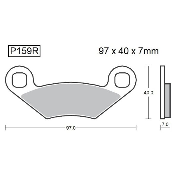 PASTILLAS DE FRENO BAIKOR P159R SINTERIZADAS OFF-ROAD Y QUADS