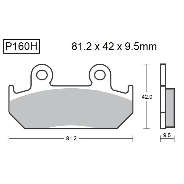 PASTILLAS DE FRENO BAIKOR P160H SINTERIZADAS "HH"