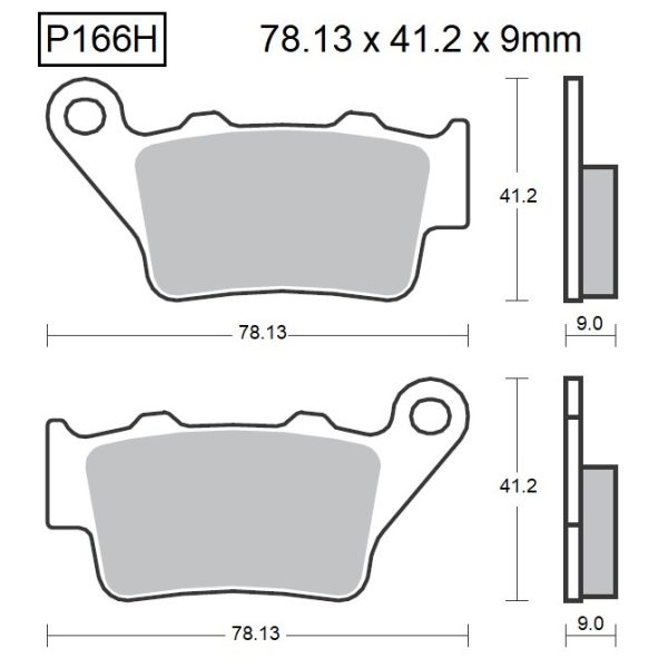 PASTILLAS DE FRENO BAIKOR P166H SINTERIZADAS "HH"