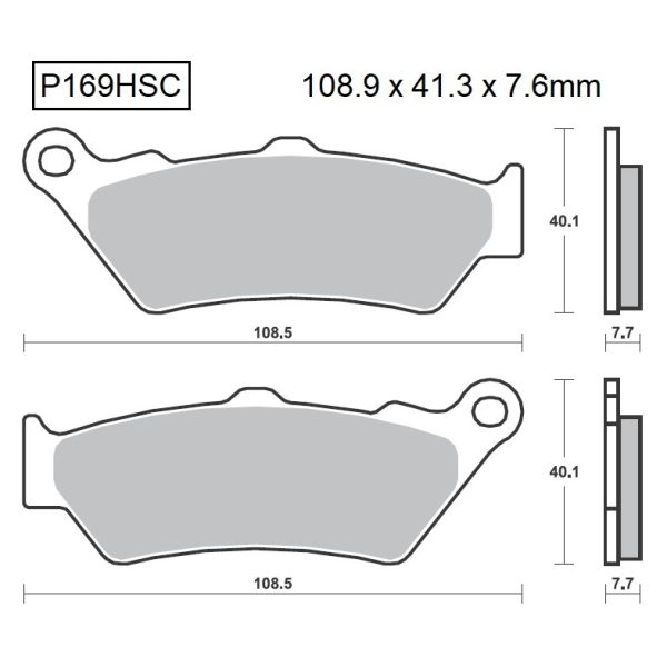 PASTILLAS DE FRENO BAIKOR P169HSC SINTERIZADAS SCOOTER