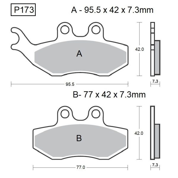 PASTILLAS DE FRENO BAIKOR P173 KEVLAR