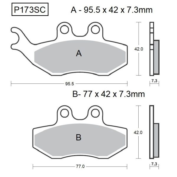 PASTILLAS DE FRENO BAIKOR P173SC KEVLAR SCOOTER