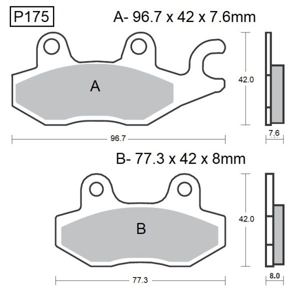 PASTILLAS DE FRENO BAIKOR P175 KEVLAR