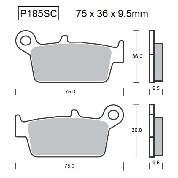 PASTILLAS DE FRENO BAIKOR P185SC KEVLAR SCOOTER