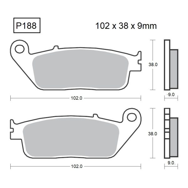 PASTILLAS DE FRENO BAIKOR P188 KEVLAR