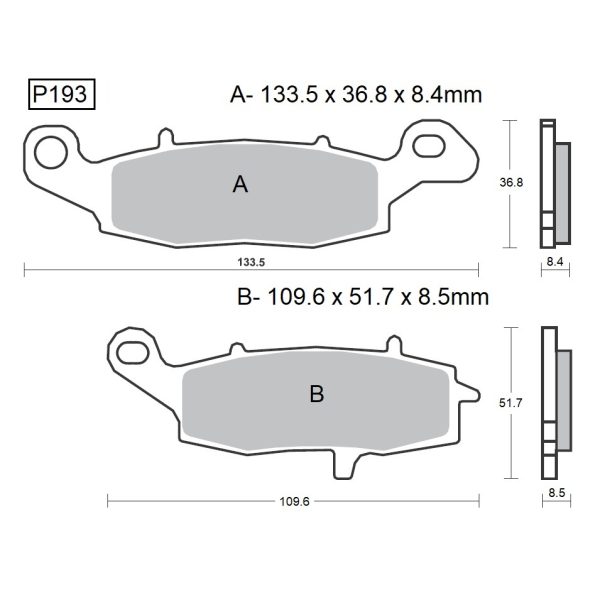 PASTILLAS DE FRENO BAIKOR P193 KEVLAR