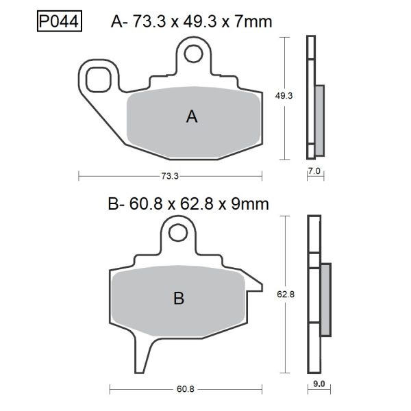 PASTILLAS DE FRENO BAIKOR P044 KEVLAR