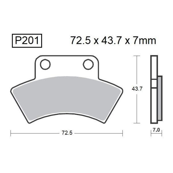 PASTILLAS DE FRENO BAIKOR P201 KEVLAR