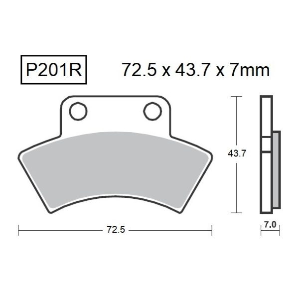 PASTILLAS DE FRENO BAIKOR P201R SINTERIZADAS OFF-ROAD Y QUADS