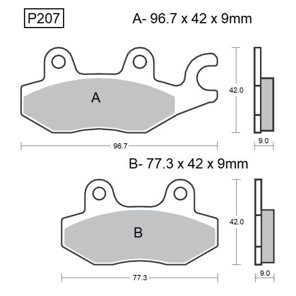 PASTILLAS DE FRENO BAIKOR P207 KEVLAR