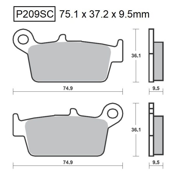 PASTILLAS DE FRENO BAIKOR P209SC KEVLAR SCOOTER