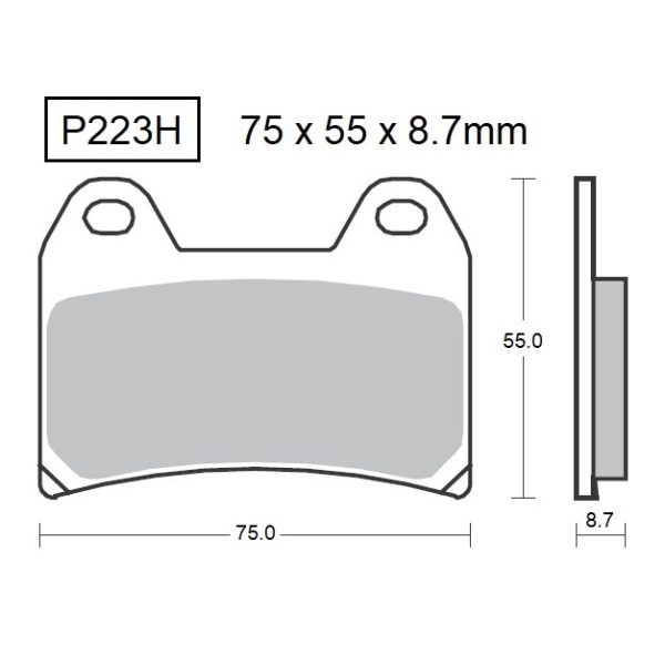 PASTILLAS DE FRENO BAIKOR P223H SINTERIZADAS "HH"