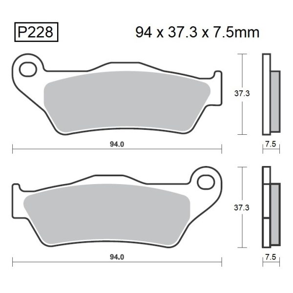 PASTILLAS DE FRENO BAIKOR P228 KEVLAR