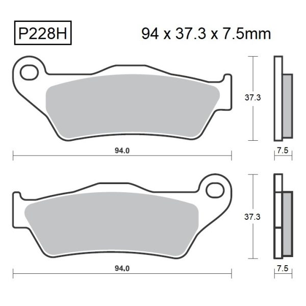 PASTILLAS DE FRENO BAIKOR P228H SINTERIZADAS "HH"