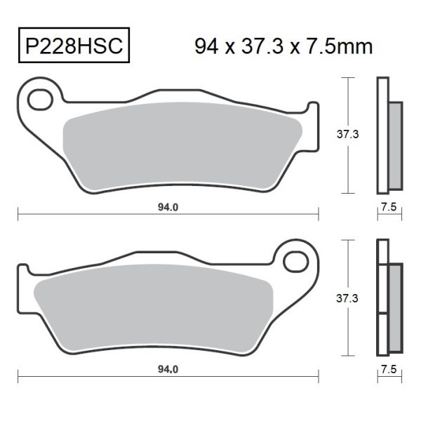 PASTILLAS DE FRENO BAIKOR P228HSC SINTERIZADAS SCOOTER