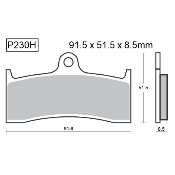 PASTILLAS DE FRENO BAIKOR P230H SINTERIZADAS "HH"