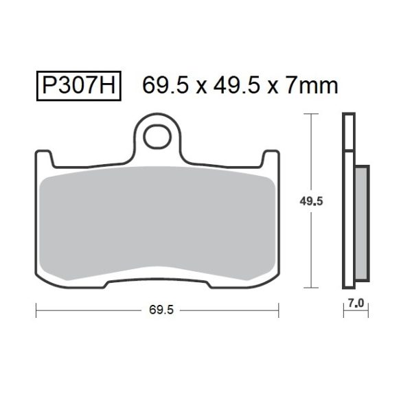 PASTILLAS DE FRENO BAIKOR P307H SINTERIZADAS "HH"