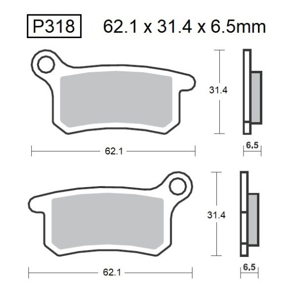 PASTILLAS DE FRENO BAIKOR P318 KEVLAR