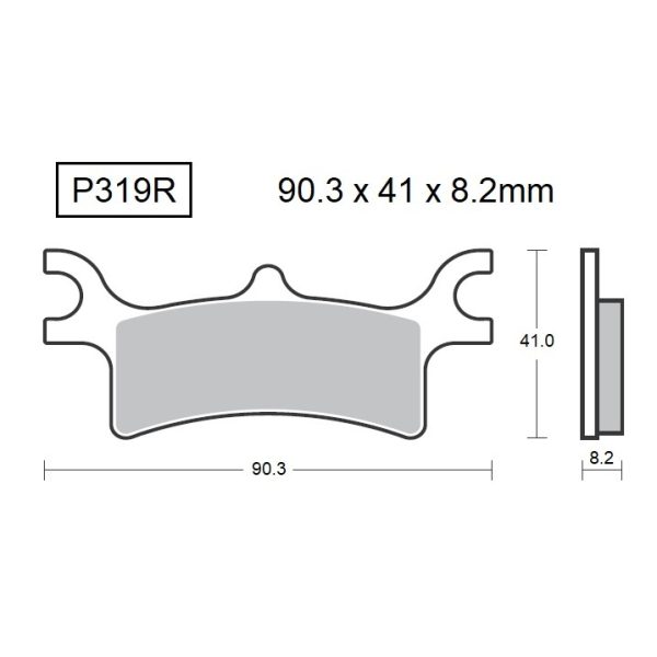 PASTILLAS DE FRENO BAIKOR P319R SINTERIZADAS OFF-ROAD Y QUADS