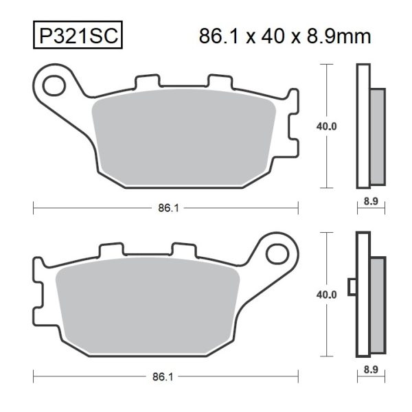 PASTILLAS DE FRENO BAIKOR P321SC KEVLAR SCOOTER