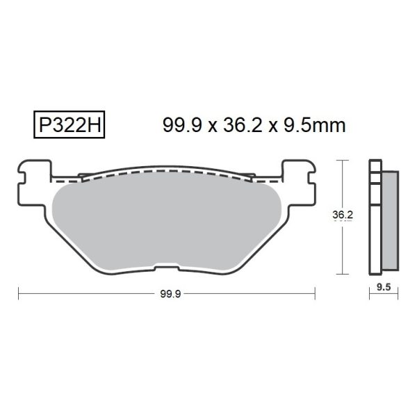 PASTILLAS DE FRENO BAIKOR P322H SINTERIZADAS "HH"