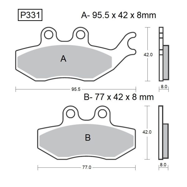 PASTILLAS DE FRENO BAIKOR P331 KEVLAR