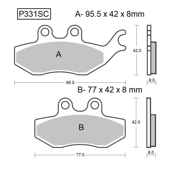 PASTILLAS DE FRENO BAIKOR P331SC KEVLAR SCOOTER